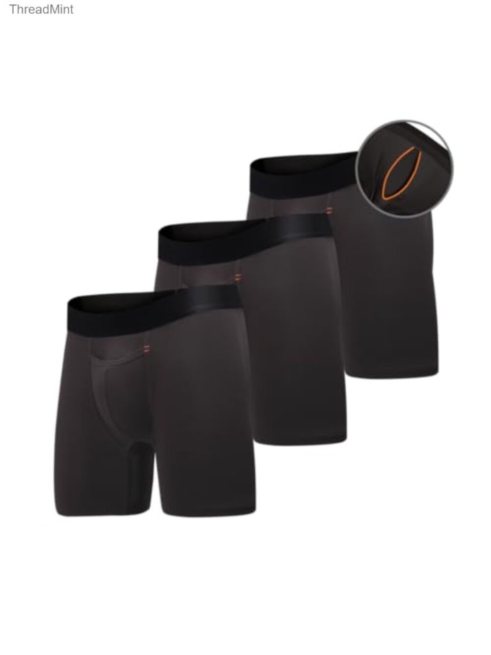 Men's Ball Pouch Boxer Briefs 6.5" Inseam Anti-Chafe Underwear